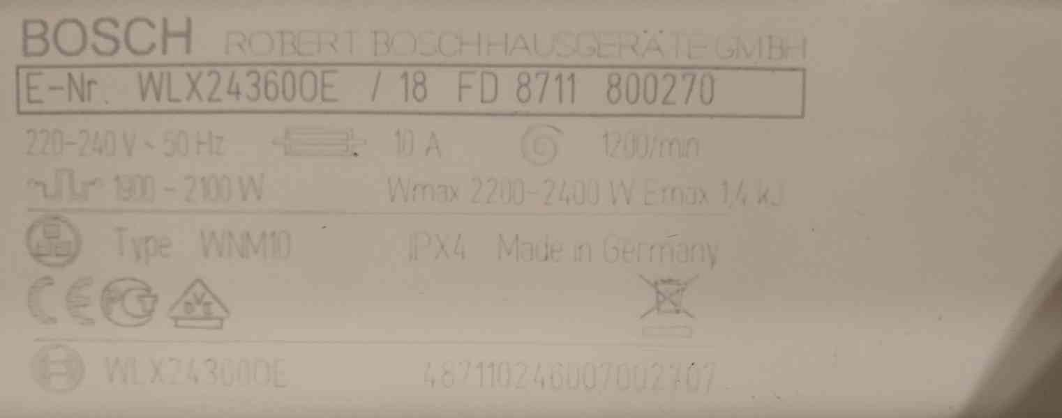 Bosch Maxx 5 WLX24360PE,  4,5 Kg, 1200/Ot - ZÁRUKA - foto 7