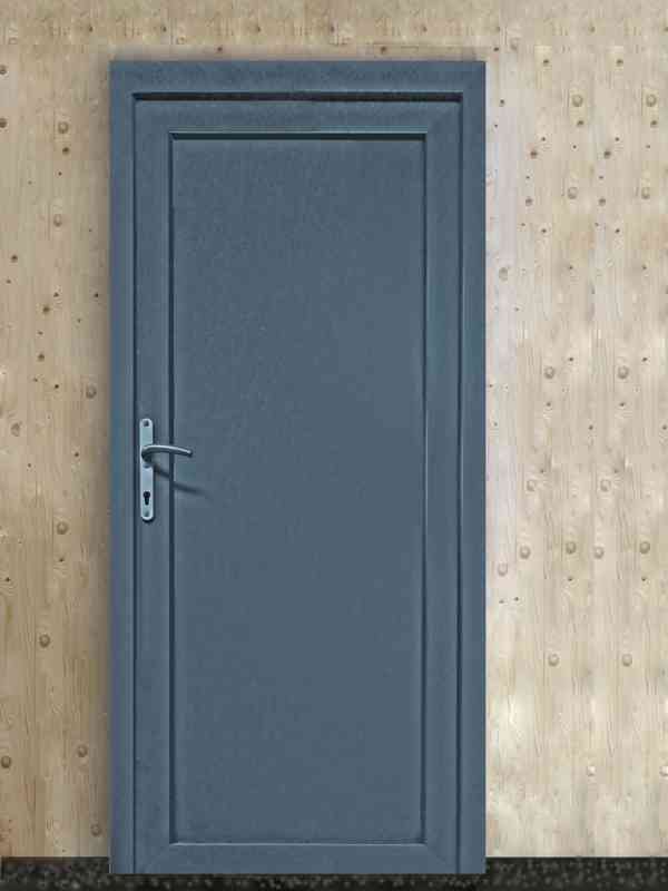 Plastové dveře vchodové antrac/bílá 88x198, 98x198
