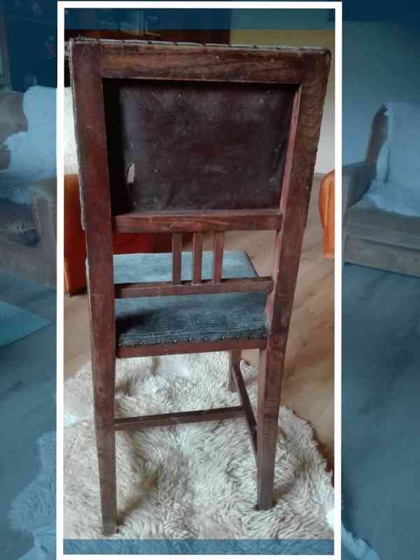 Starožitná židle cca 130. let stará - foto 7