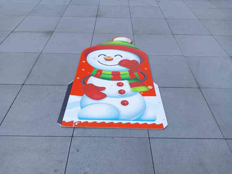 Sněhulák - karton, cca 150cm výška - foto 2