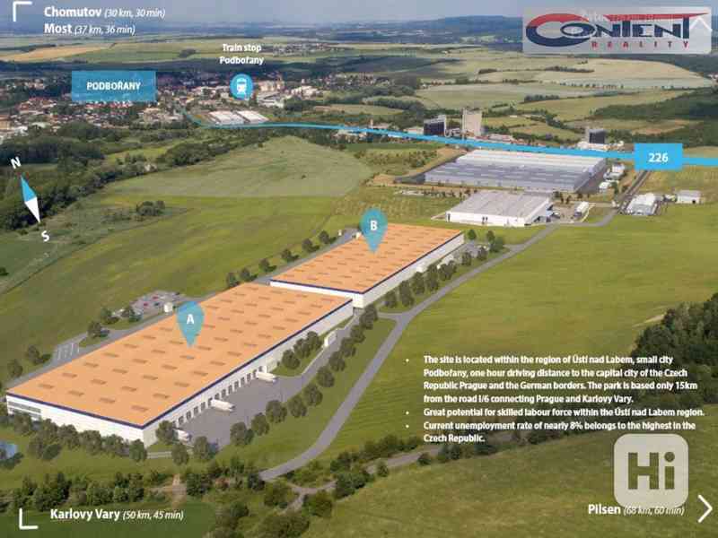 Pronájem výrobních prostor nebo skladu 9.000 m2 , Podbořany - foto 7