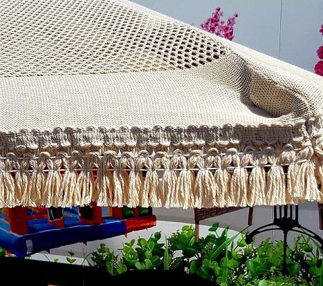 Bavlněný baldachýn Plážový slunečník ve stylu Boho - foto 4