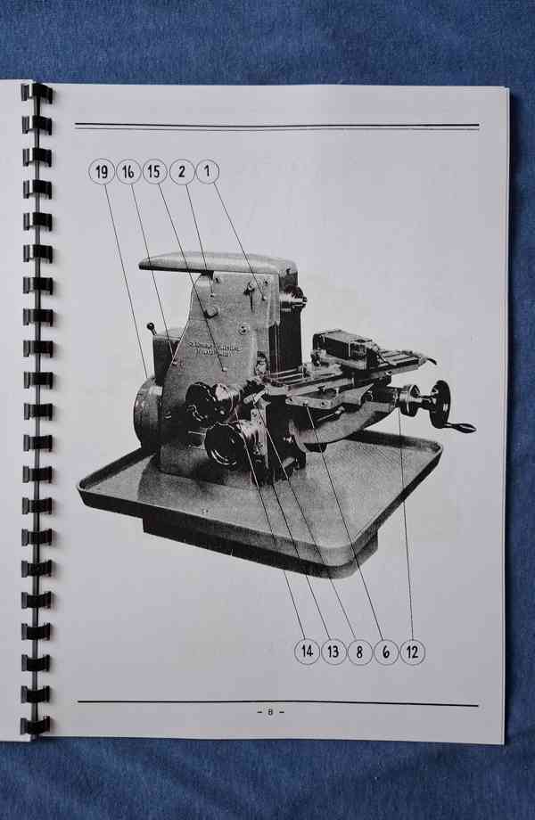 Návod frézky SCHAUBLIN SV-11A/11B - foto 3