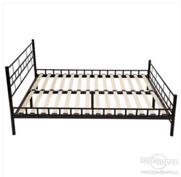 Kovová postel Malta s roštěm. 180x200 cm. Černá. - foto 2