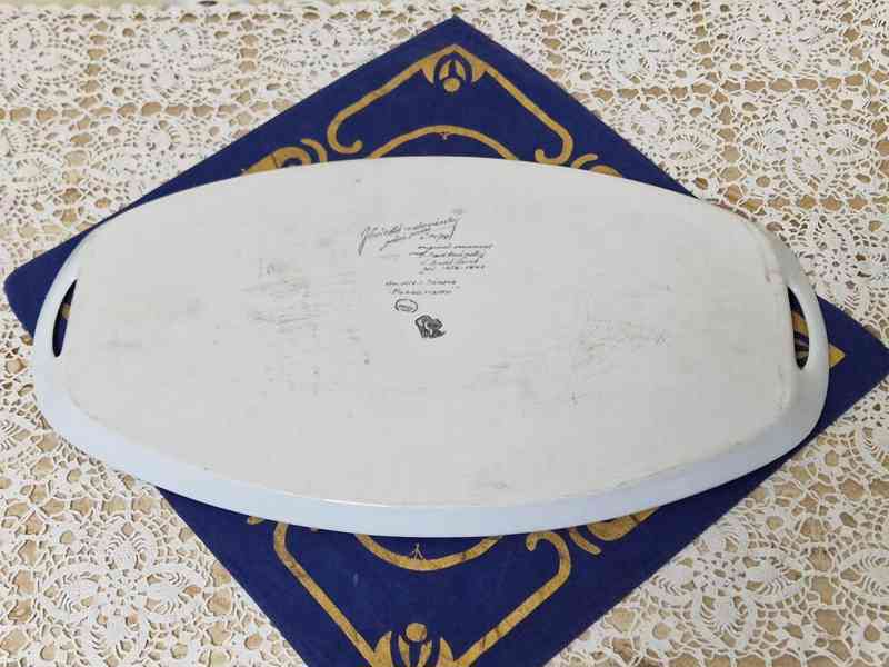 Luxusní obří tác podnos Jihočeské malovánky V. Podhrázský - foto 6