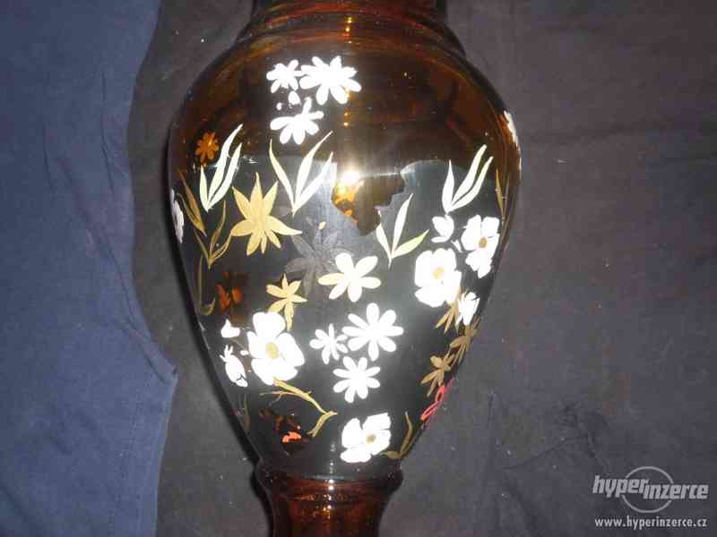 Velká skleněná váza - květiny - foto 5
