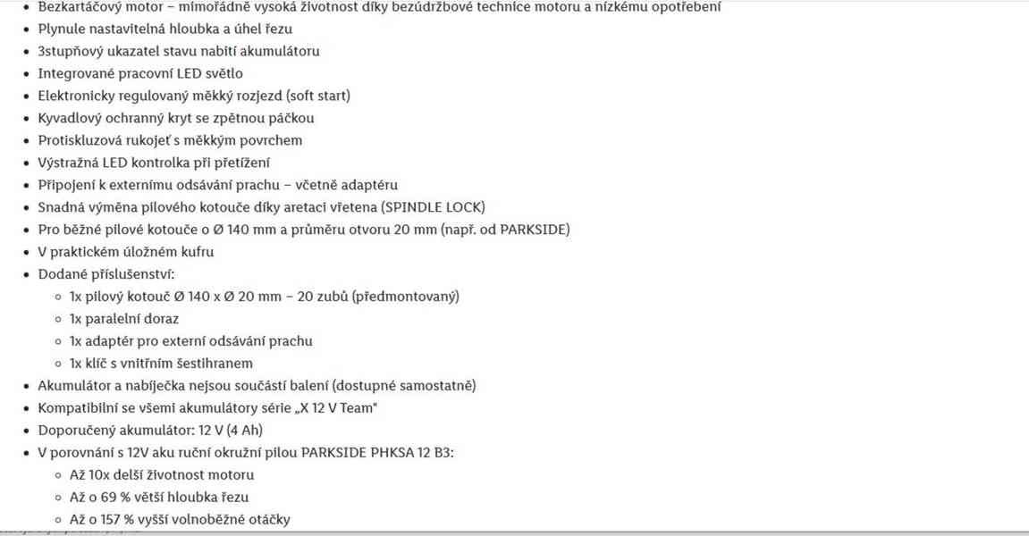 Okružní pila nepoužitá záruka 5 let,doklad,zaslání - foto 2