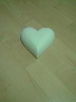 Srdce z polystyrenu  15 cm - polystyrenové srdce - foto 1
