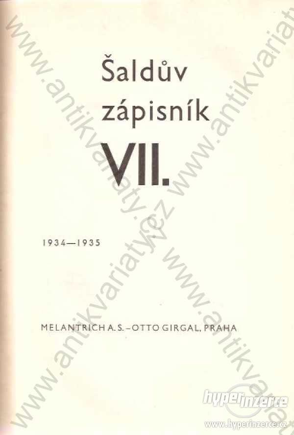 Šaldův zápisník - ročník sedmý 1934-1935 - foto 1