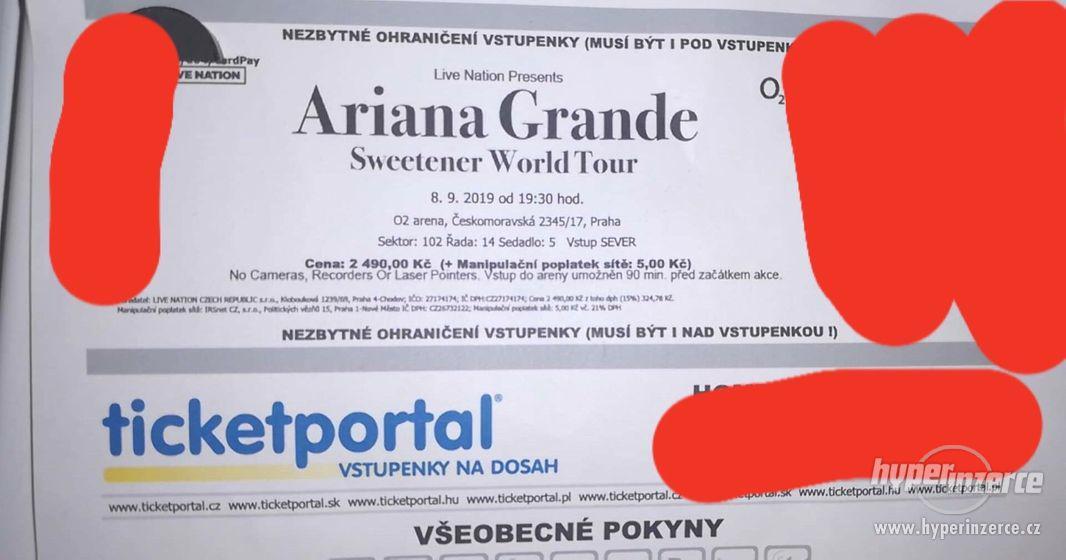 Vstupenka na koncert Ariany Grande - foto 1