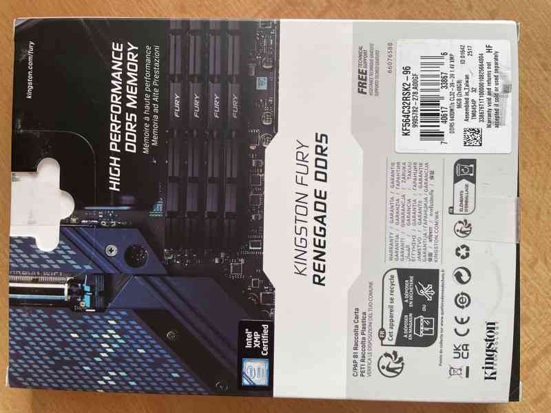 RAM Kit Kingston FURY Renegade DDR5 96 GB - NOVÉ - foto 2