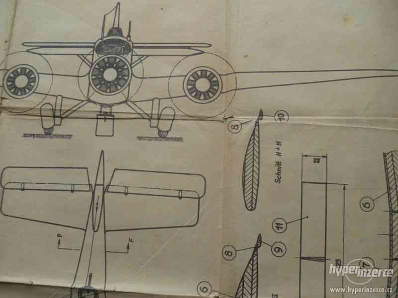 Plány maket německých letadel 1942 , FW 189 , HE 111 K atd. - foto 2