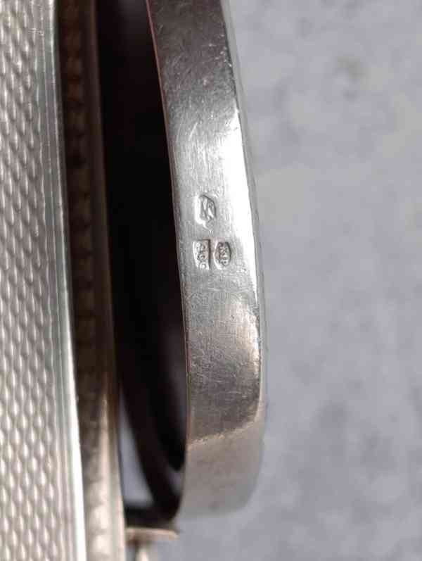 Starožitná stříbrná rtěnka 900/1000 se zrcátkem - foto 10