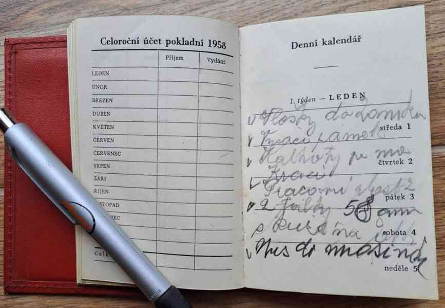Kalendář kapesní 1958 - foto 3