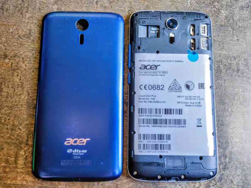 Acer Liquid Zest Plus + 4GB SD karta + nabíječka - foto 2