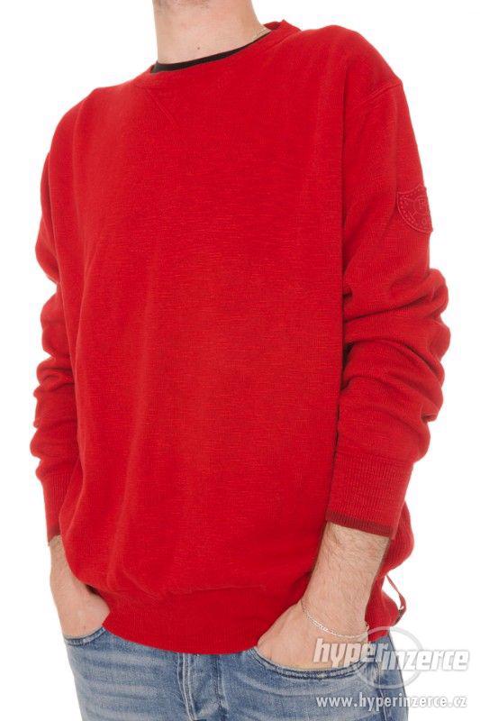Nový pánský svetr Tom Tailor červený vel L - foto 1