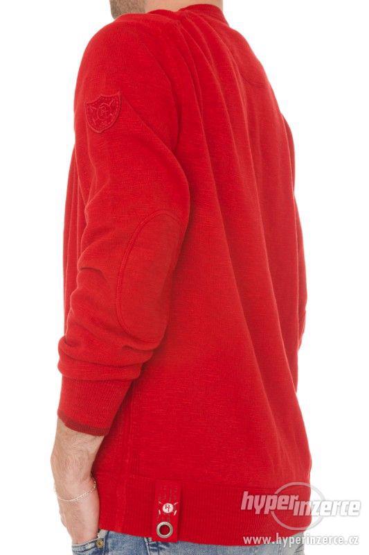 Nový pánský svetr Tom Tailor červený vel L - foto 3