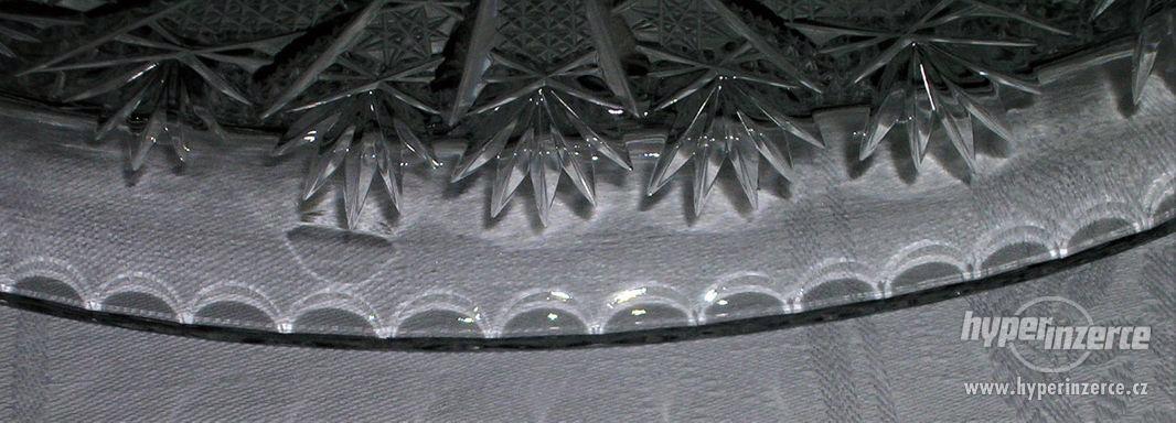 oválný tácek - broušené sklo: - foto 6