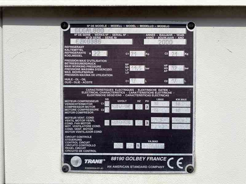 Chladicí jednotka Trane ECGAL800 – Efektivní chlazení 215 kW - foto 19