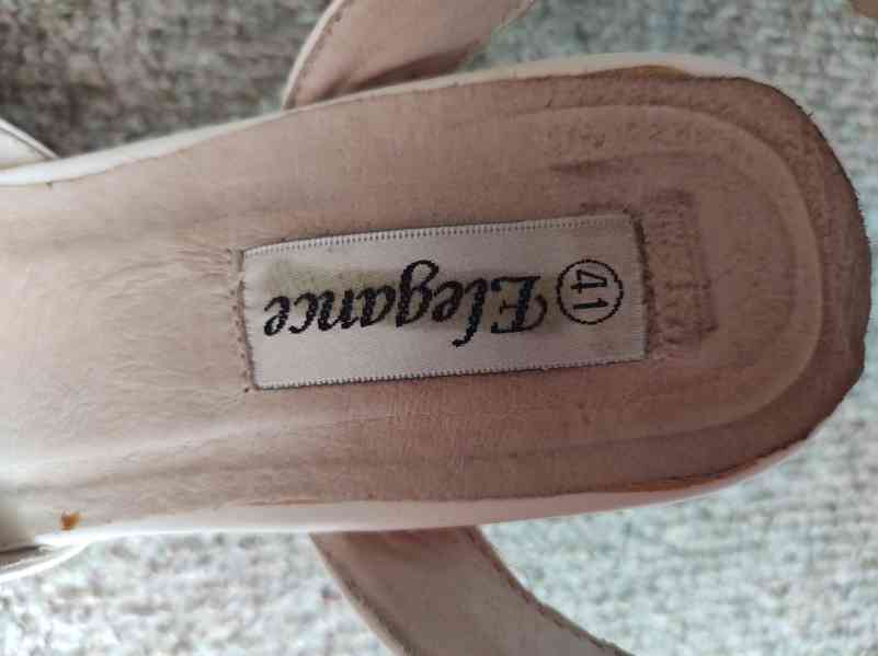 Prodám elegantní kožené páskové lodičky č. 41  - foto 3