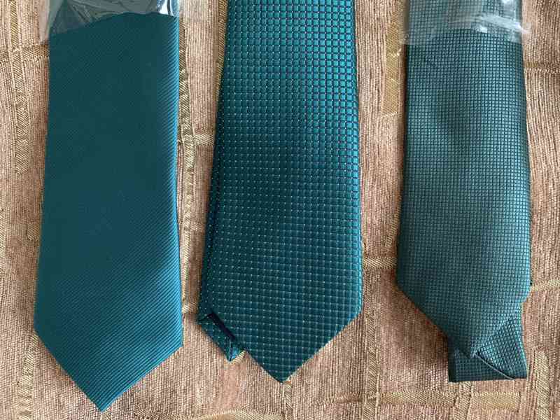 Pánská kravata, ruzné zelené - foto 3