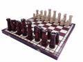 dřevěné šachy vyřezávané ZAMKOWE malé 106D mad - foto 1