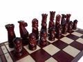 dřevěné šachy vyřezávané ZAMKOWE malé 106D mad - foto 2