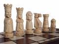 dřevěné šachy vyřezávané ZAMKOWE malé 106D mad - foto 3