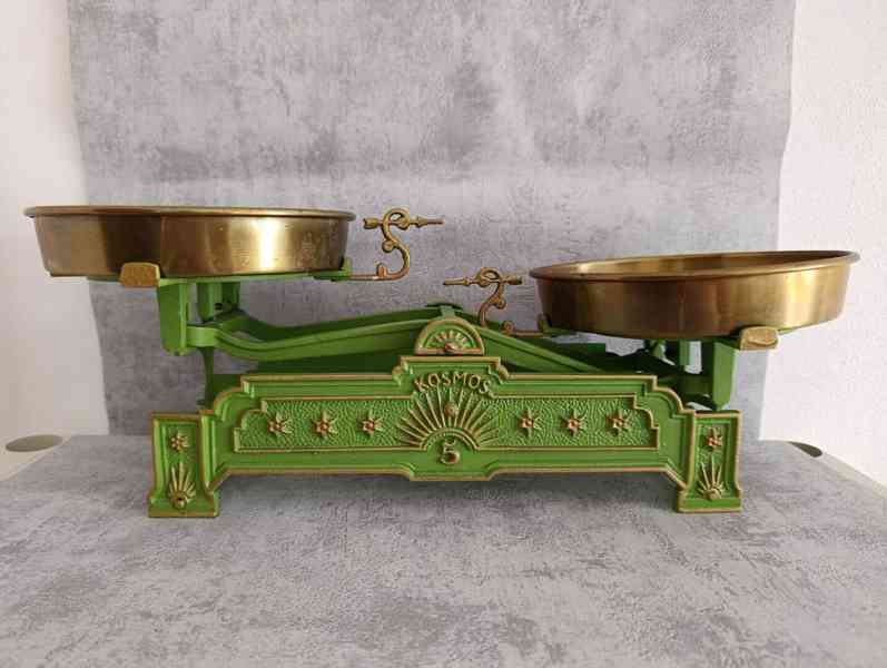 Starožitná dvoumisková váha 5 kg Kosmos - foto 14