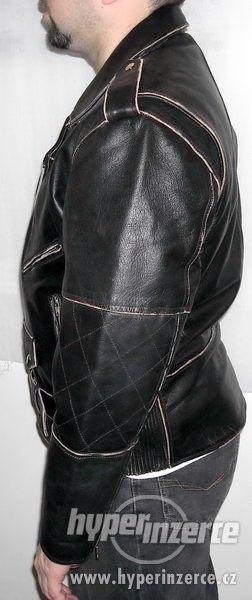 Kožený křivák Antik - kožená bunda na chopper - foto 5