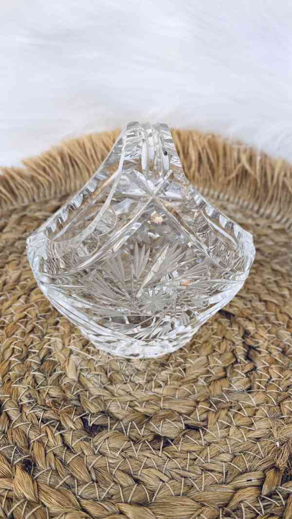 Broušený košík Bohemia Crystal