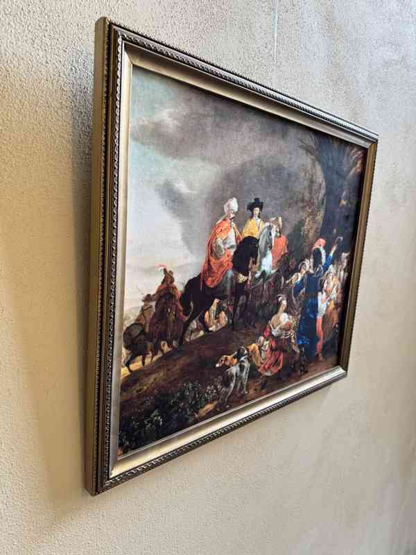 Weenix-holandský velvyslanec-obraz na samet plátně - foto 3