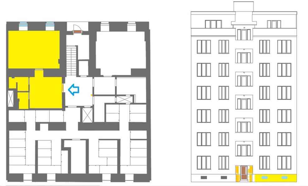 Prodej nebyt. jednotky 1+1, 49,8 m2, WC, sprcha, -1.NP, Prah - foto 3