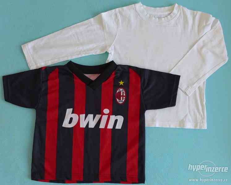 Sportovní a bílé triko vel. 98/104 (2-4 roky) - foto 1