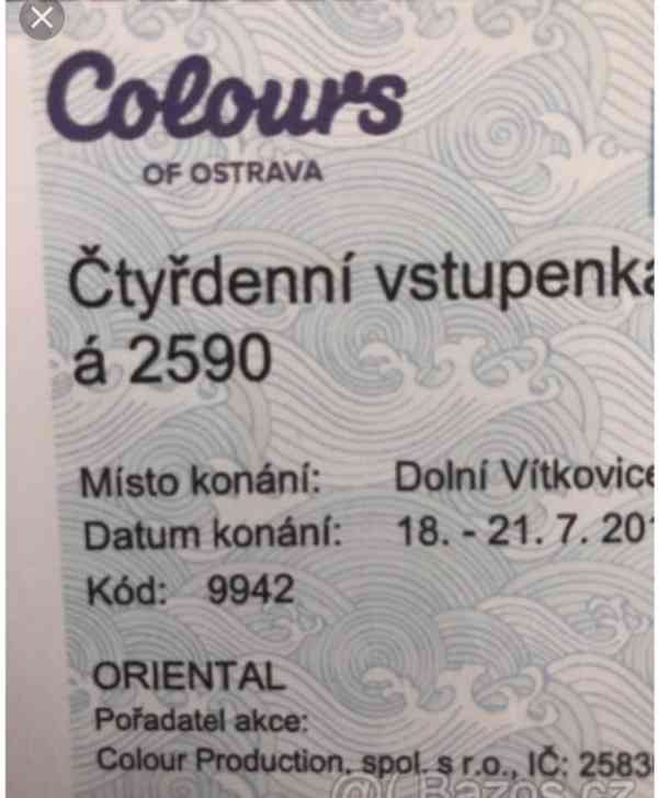 Colours of Ostrava vstupenky - foto 1