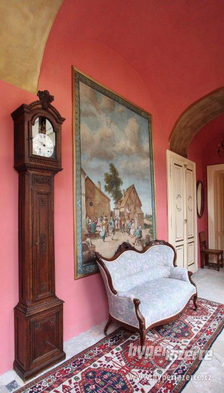 Starožitné stojací hodiny z poloviny 18. století. Funkční - foto 1