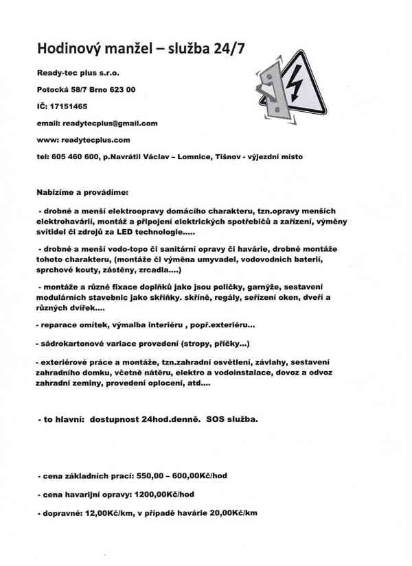 Hodinový manžel - služba 24/7 - BRNO - BRNO-Venkov a okolí - foto 2