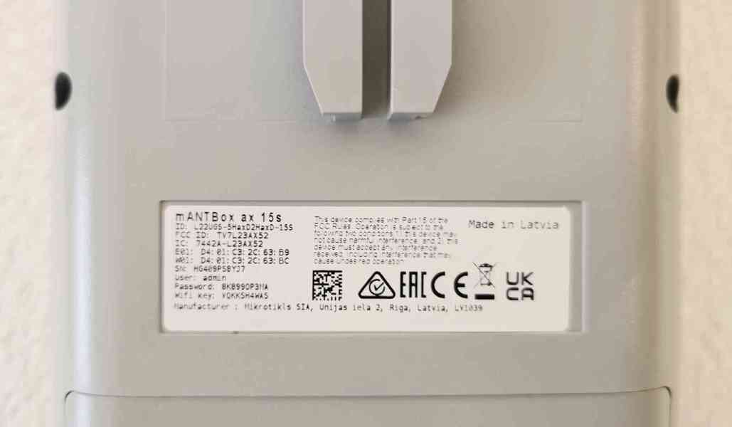 NOVÝ,  ZÁRUKA MikroTik mANTBox ax 15s - foto 5