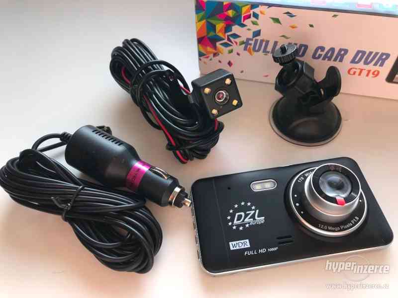 Autokamera prední + zadní CZ menu, 4''displej,G-senzor,ŠPZ - foto 3