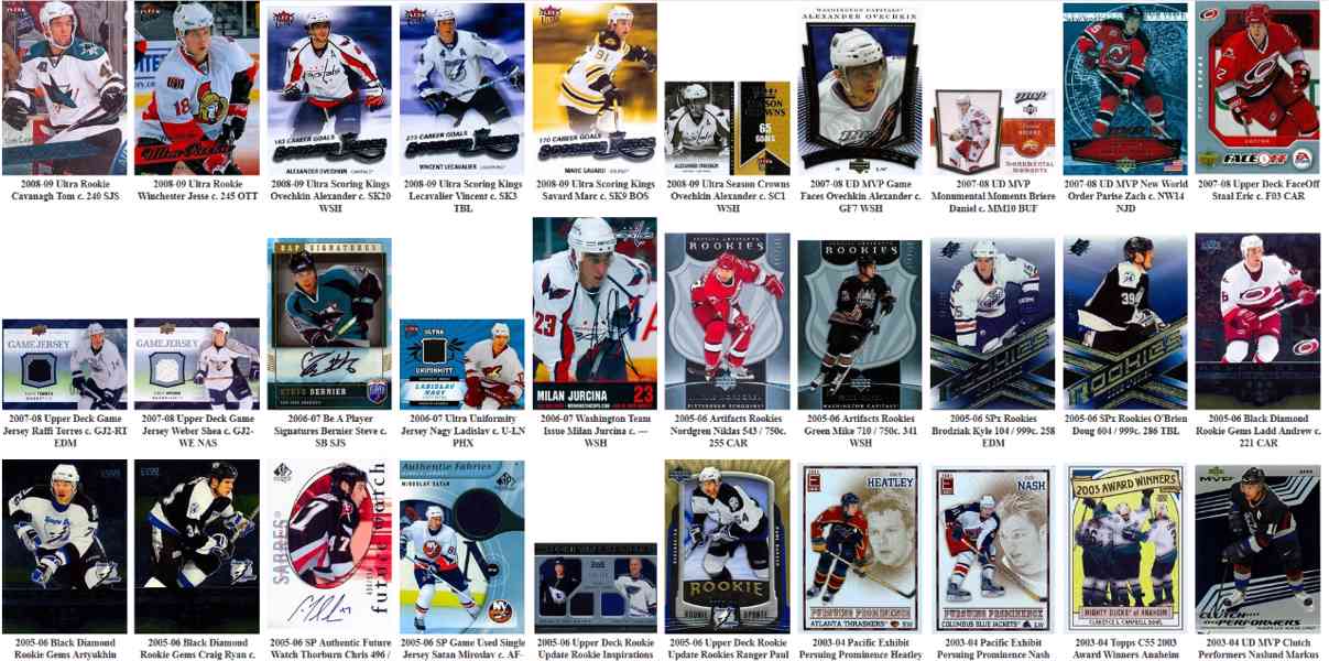 Hokejové kartičky NHL - foto 2