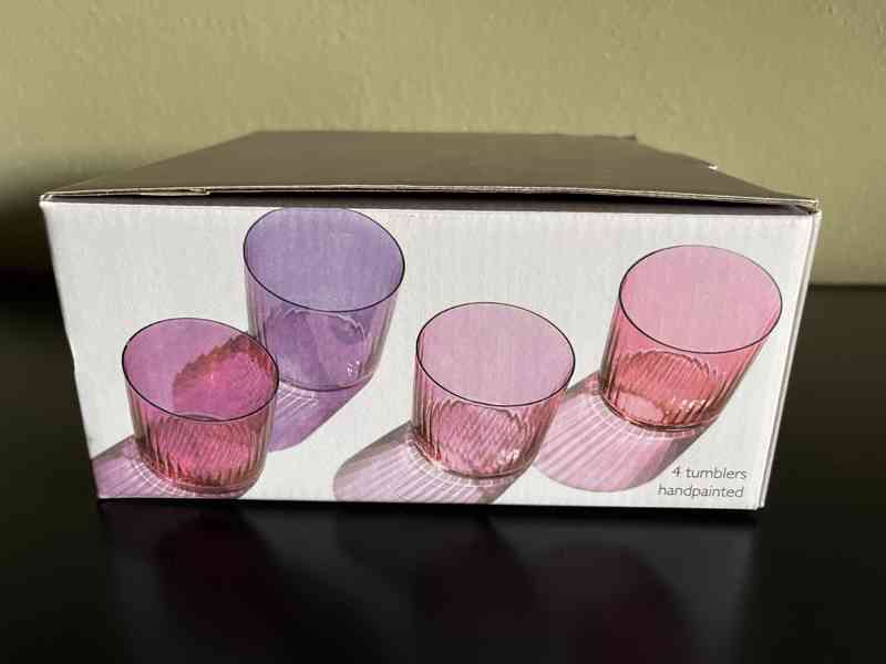 Nové skleničky sada - ručně foukané, pastelové barvy - foto 10
