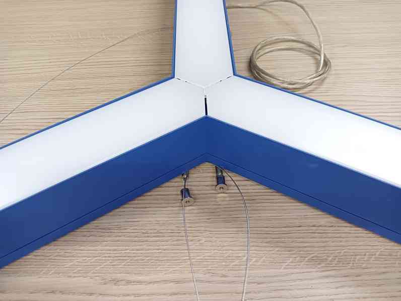 Závěsné světlo tvaru hvězda, modrobílé, LED - foto 2