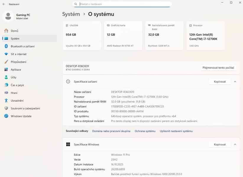 HERNÍ PC i7-12700K | 32GB RAM | RX 6700XT NITRO+ | SSD 1TB - foto 8