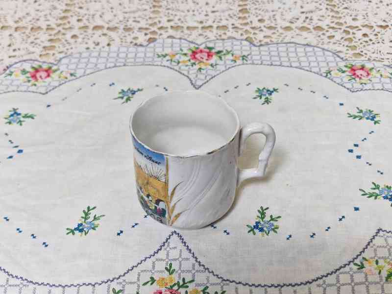 Vzácný starý ručně malovaný Hrnek Praha 1908 - foto 4