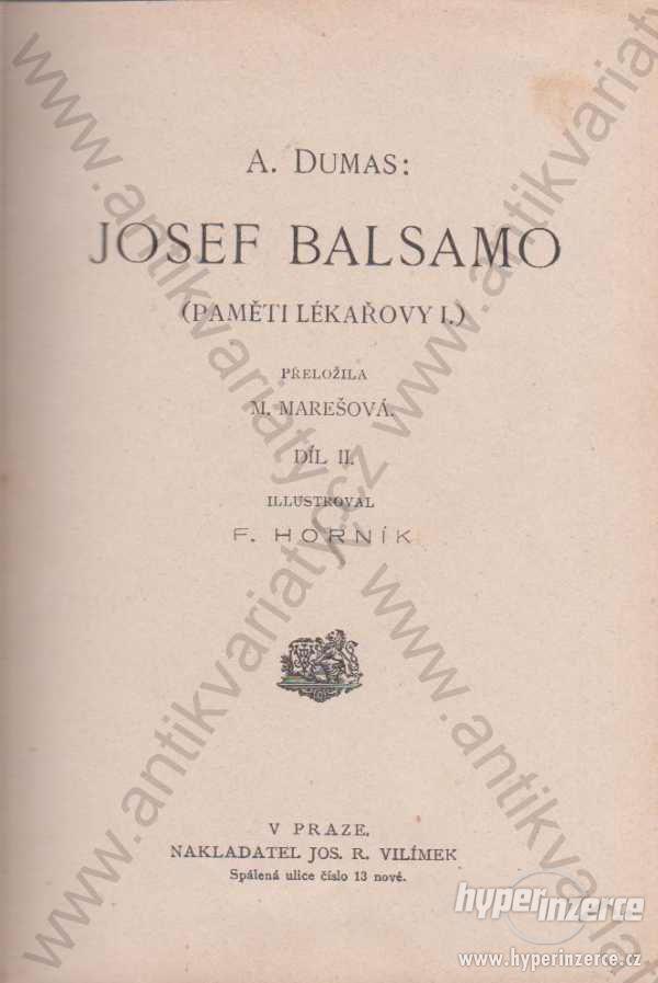 Josef Balsamo - díl 2. A. Dumas il.: Horník - foto 1