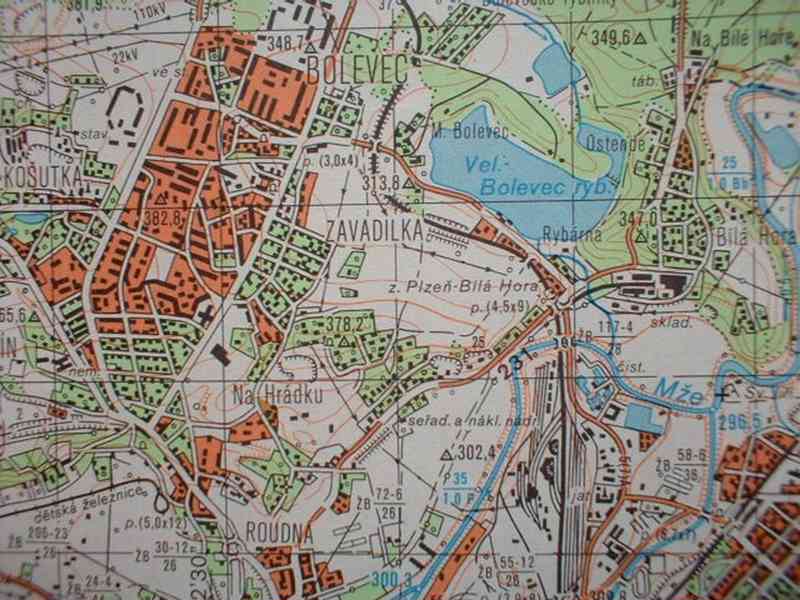 Vojenská profesionální tajná mapa Plzeňska - foto 5