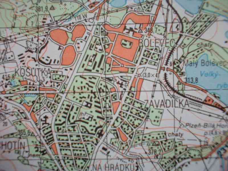 Vojenská profesionální tajná mapa Plzeňska - foto 6