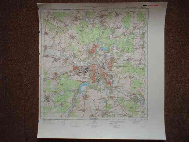 Vojenská profesionální tajná mapa Plzeňska - foto 10