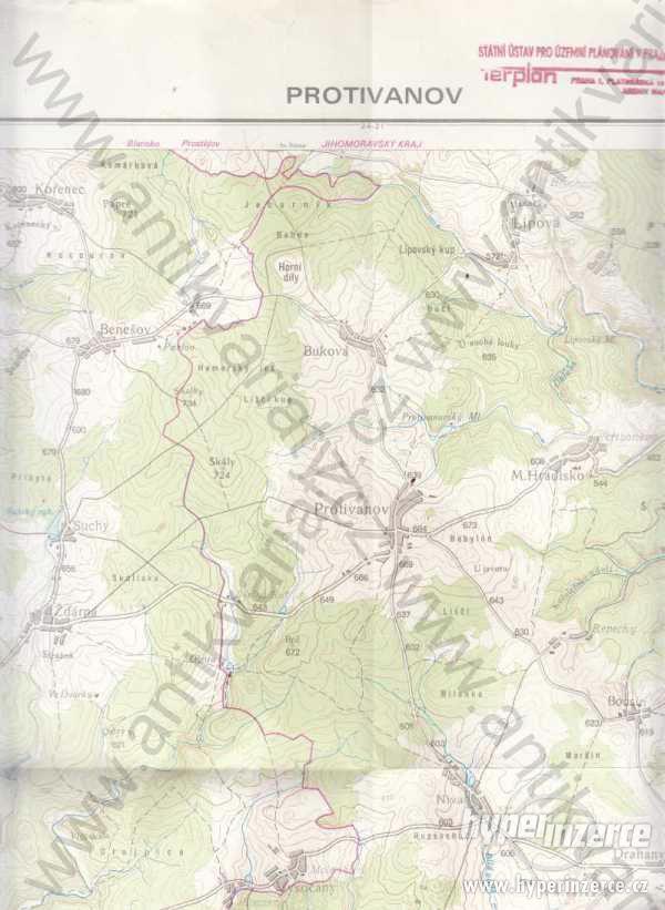 Základní mapa ČSSR - Protivanov 1:50 000 - foto 1