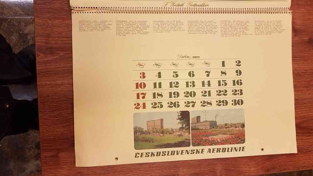 Nástěnný kalendář ČSA pro rok 1977 - foto 6